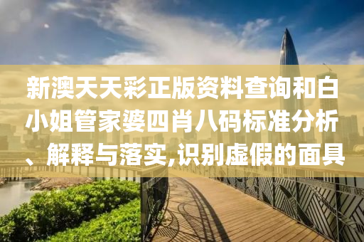 新澳天天彩正版资料查询和白小姐管家婆四肖八码标准分析、解释与落实,识别虚假的面具