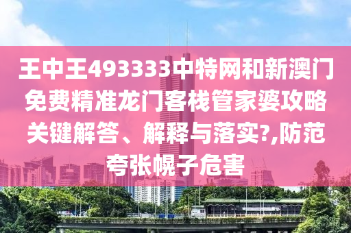 王中王493333中特网和新澳门免费精准龙门客栈管家婆攻略关键解答、解释与落实?,防范夸张幌子危害